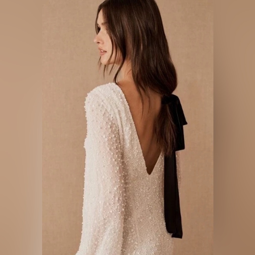 Anthropologie x Forever That Girl White Sequin Dress - Picture 3 of 6